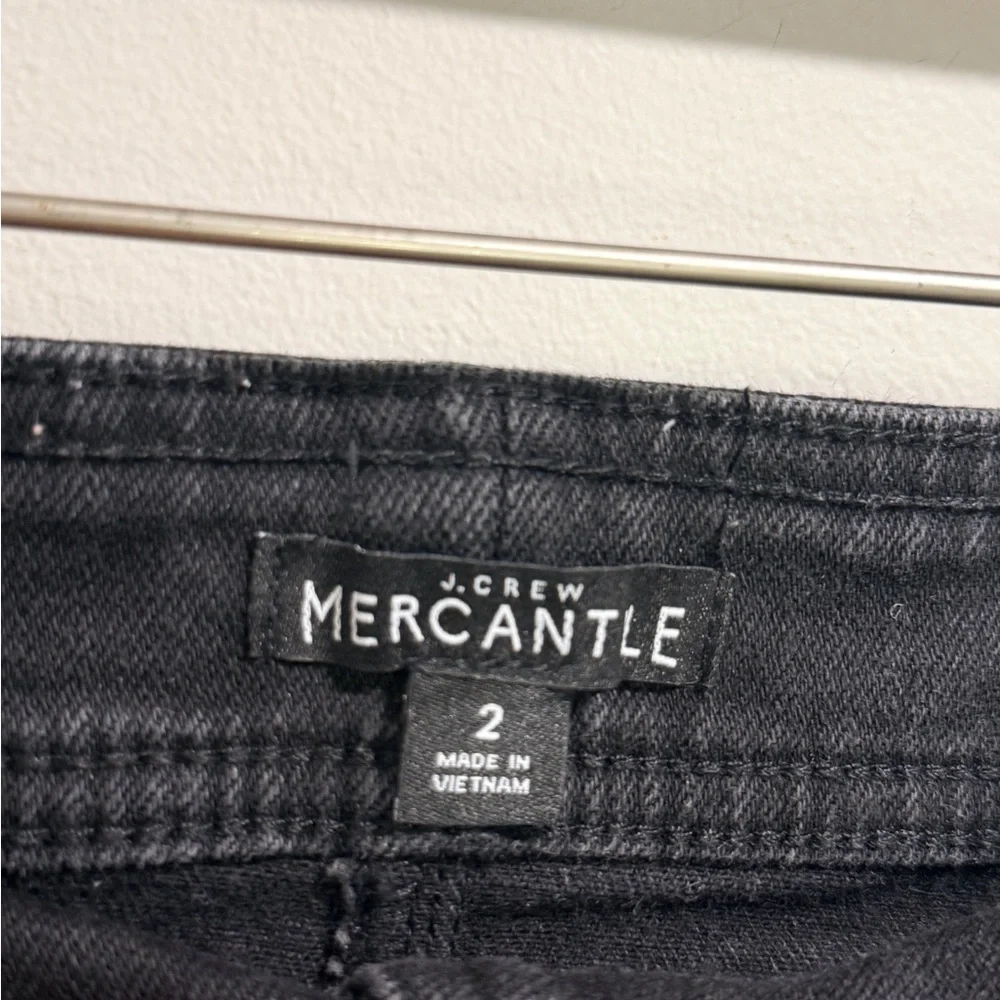 J. Crew Mercantle Women's Black‎ Button-Down Denim Mini Skirt Size 2 - Picture 3 of 8